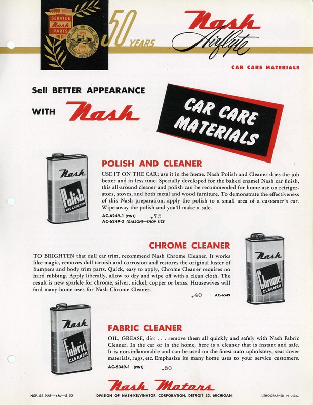 1952 Nash Accessories Booklet Page 6